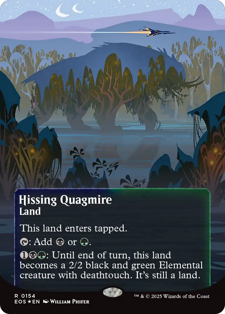Hissing Quagmire (0154) (Borderless) (Galaxy Foil) [Edge of Eternities: Stellar Sights] | Odin's Place
