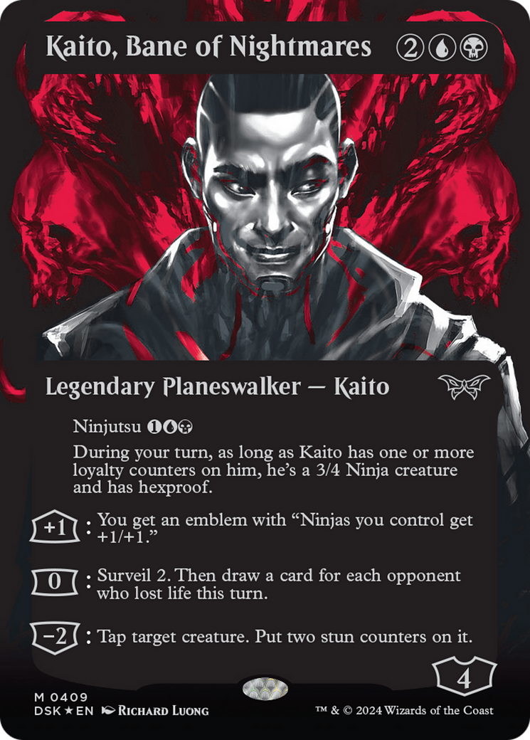 Kaito, Bane of Nightmares (Showcase) (Textured) [Duskmourn: House of Horror] | Odin's Place