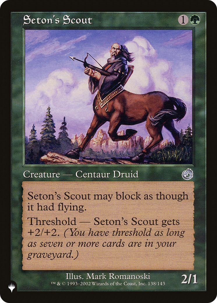 Seton's Scout [The List] | Odin's Place