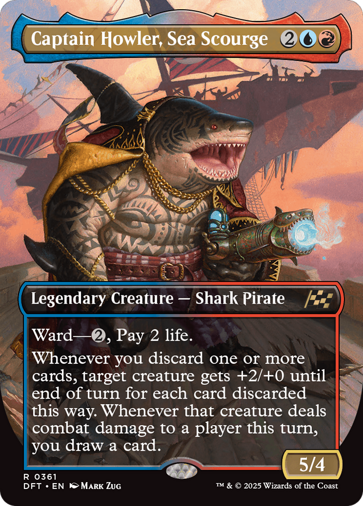 Captain Howler, Sea Scourge (Borderless) [Aetherdrift] | Odin's Place