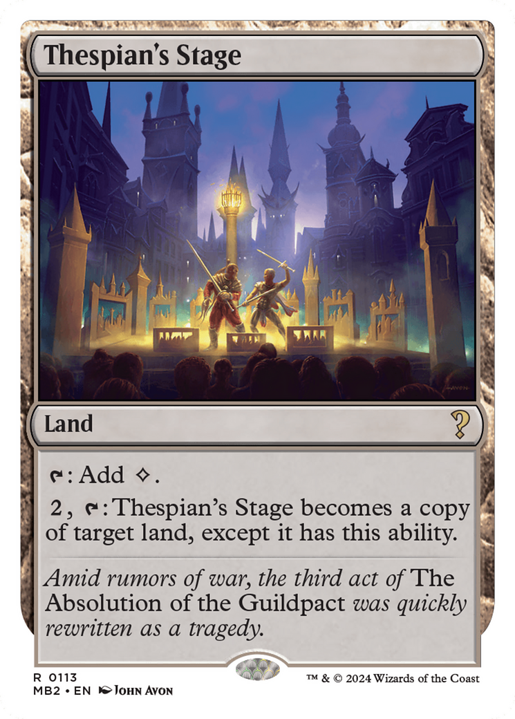 Thespian's Stage (White Border) [Mystery Booster 2] | Odin's Place