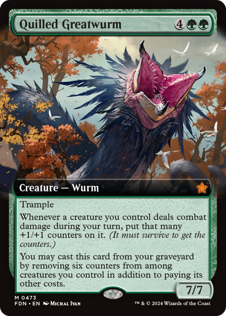 Quilled Greatwurm (Extended Art) [Foundations] | Odin's Place
