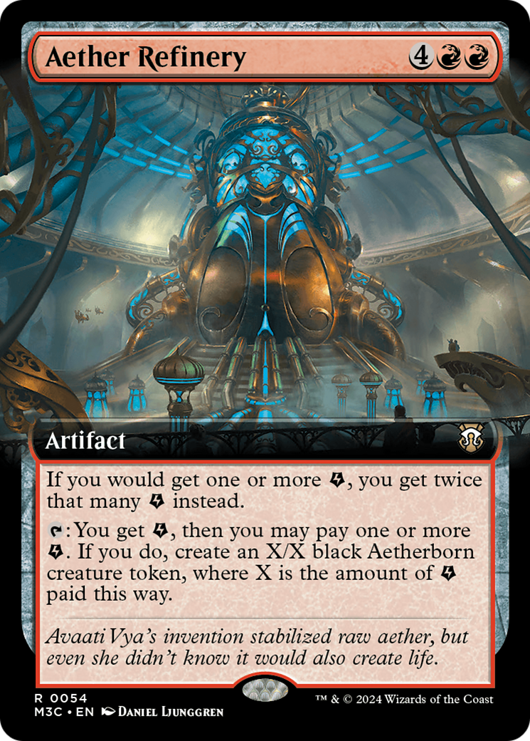 Aether Refinery (Extended Art) (Ripple Foil) [Modern Horizons 3 Commander] | Odin's Place