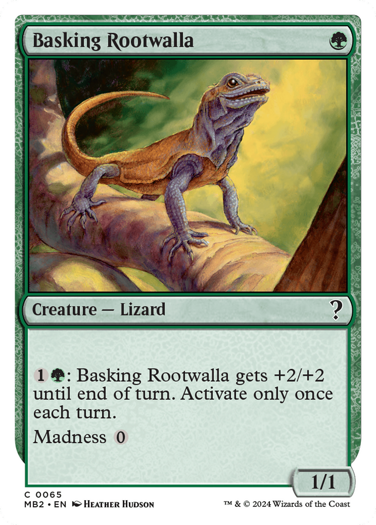 Basking Rootwalla (White Border) [Mystery Booster 2] | Odin's Place
