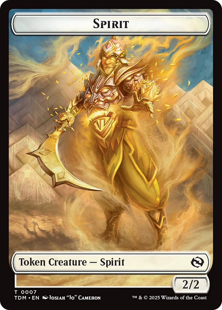 Spirit (0006) // Spirit (0007) Double-Sided Token [Tarkir: Dragonstorm Tokens] | Odin's Place