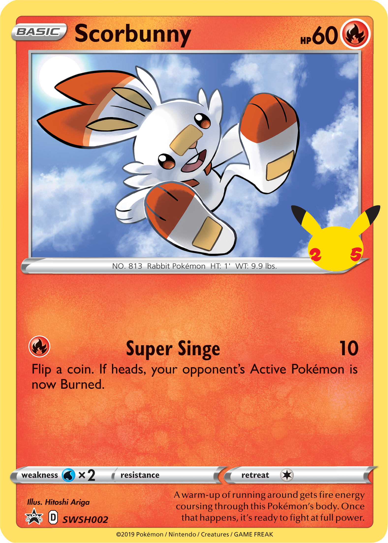 Scorbunny (SWSH002) (Jumbo Card) [First Partner Pack] | Odin's Place