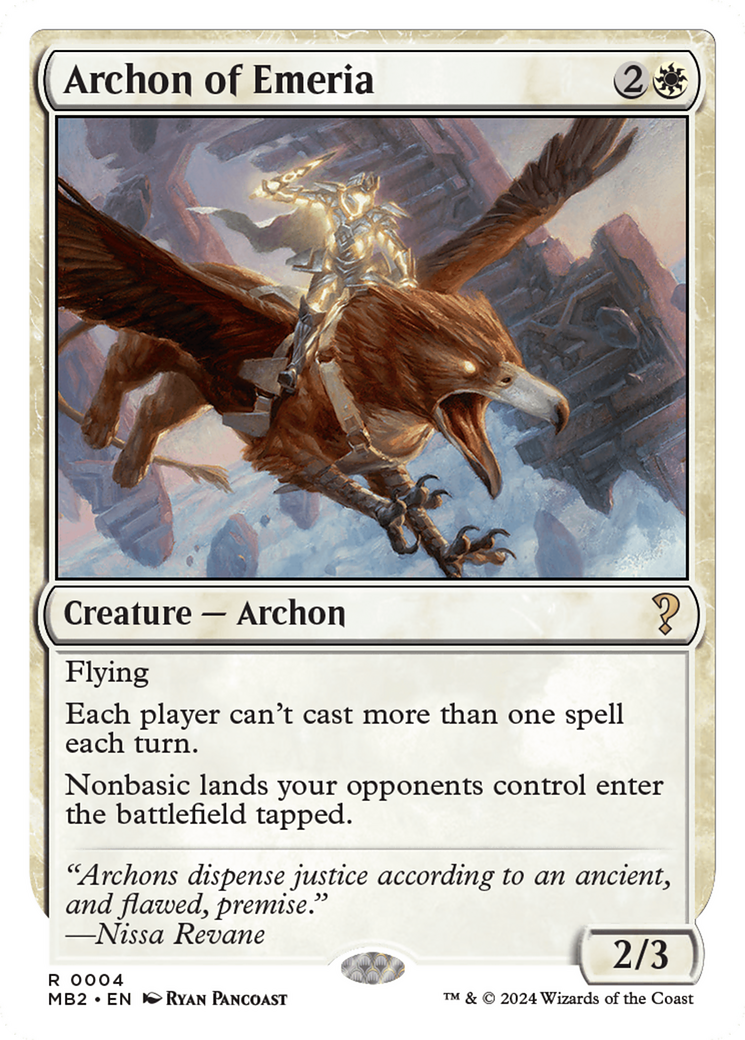Archon of Emeria (White Border) [Mystery Booster 2] | Odin's Place