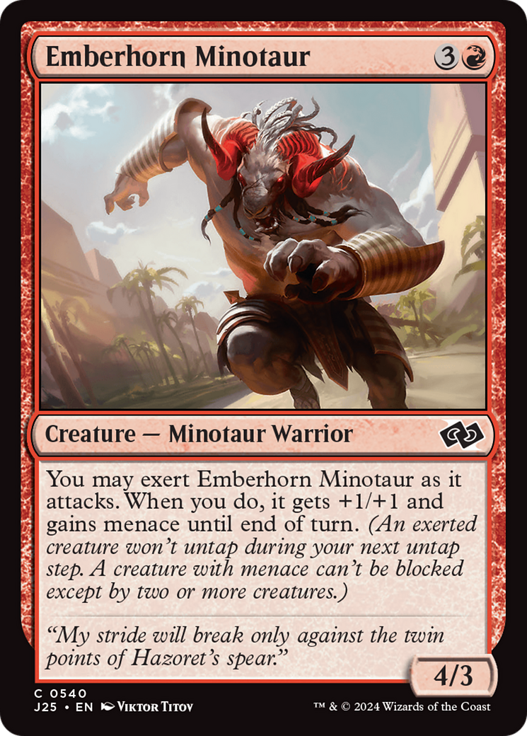 Emberhorn Minotaur [Foundations Jumpstart] | Odin's Place