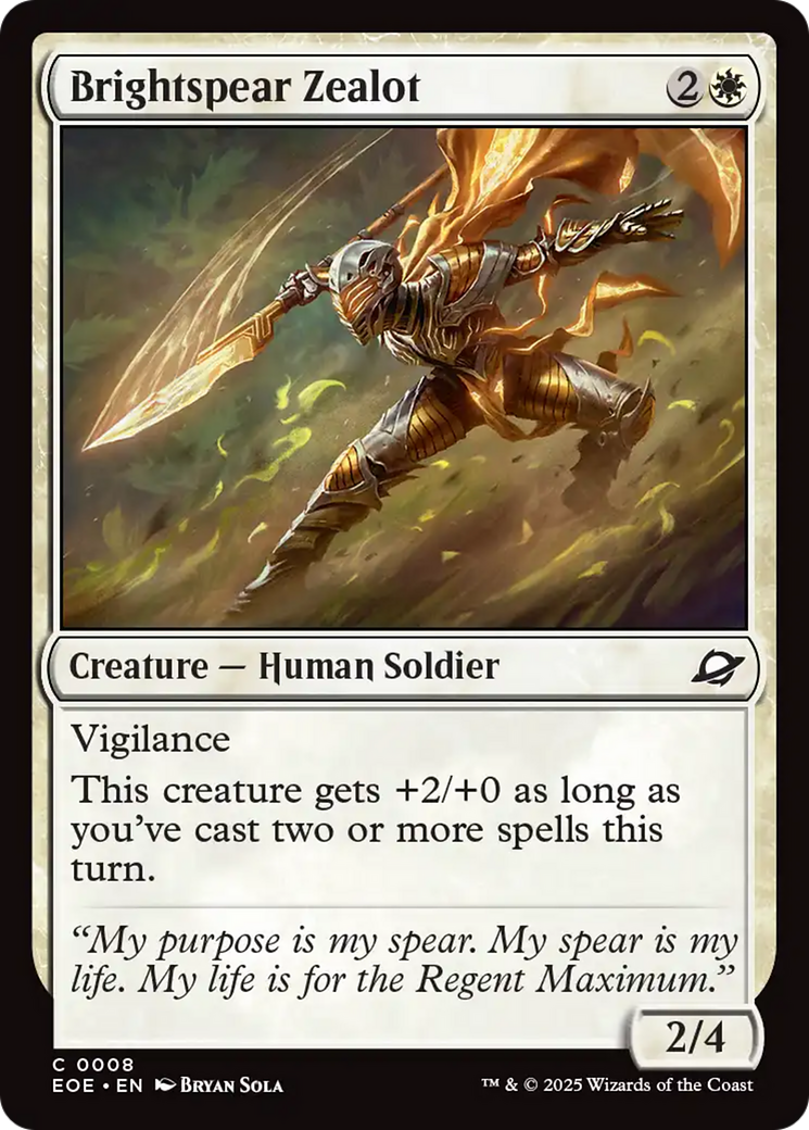 Brightspear Zealot [Edge of Eternities] | Odin's Place