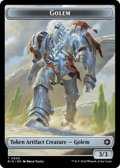 Mercenary // Golem Double-Sided Token [Outlaws of Thunder Junction Tokens] | Odin's Place