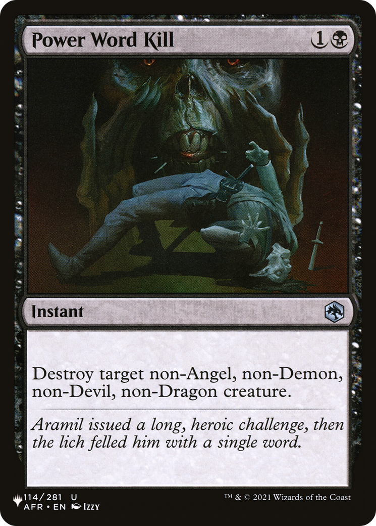 Power Word Kill [The List] | Odin's Place