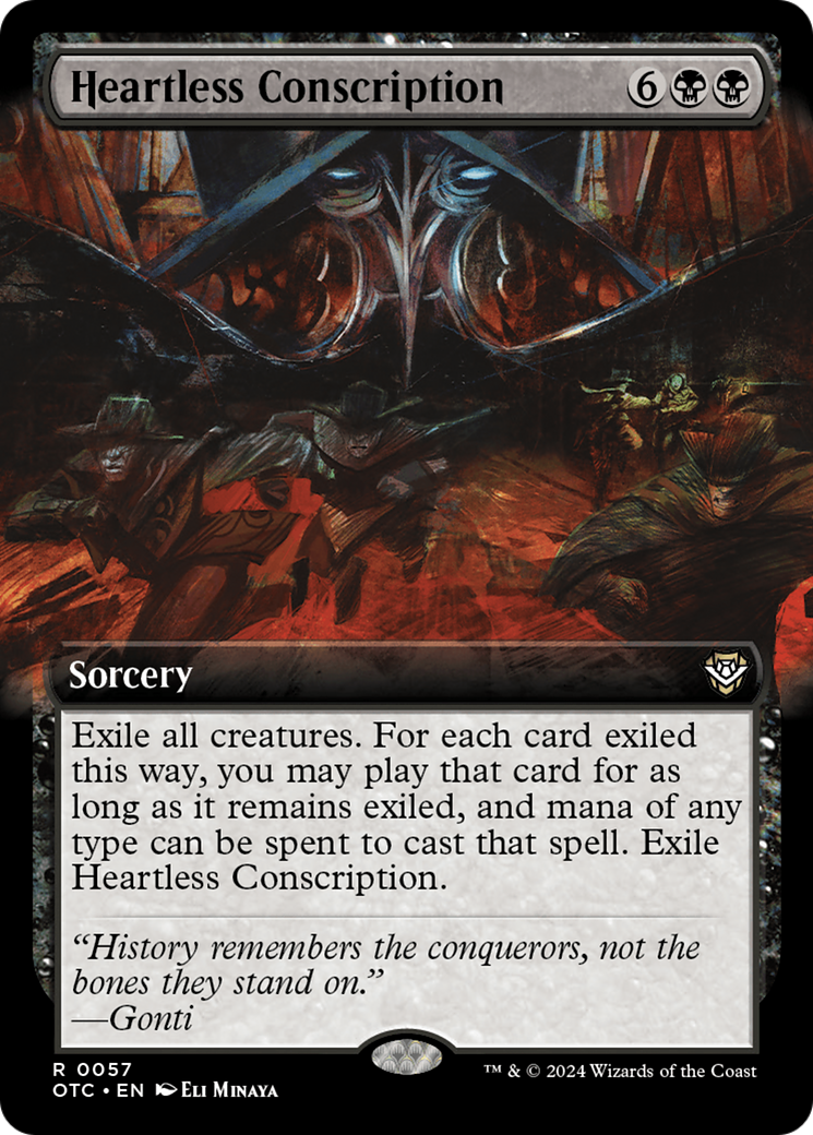 Heartless Conscription (Extended Art) [Outlaws of Thunder Junction Commander] | Odin's Place