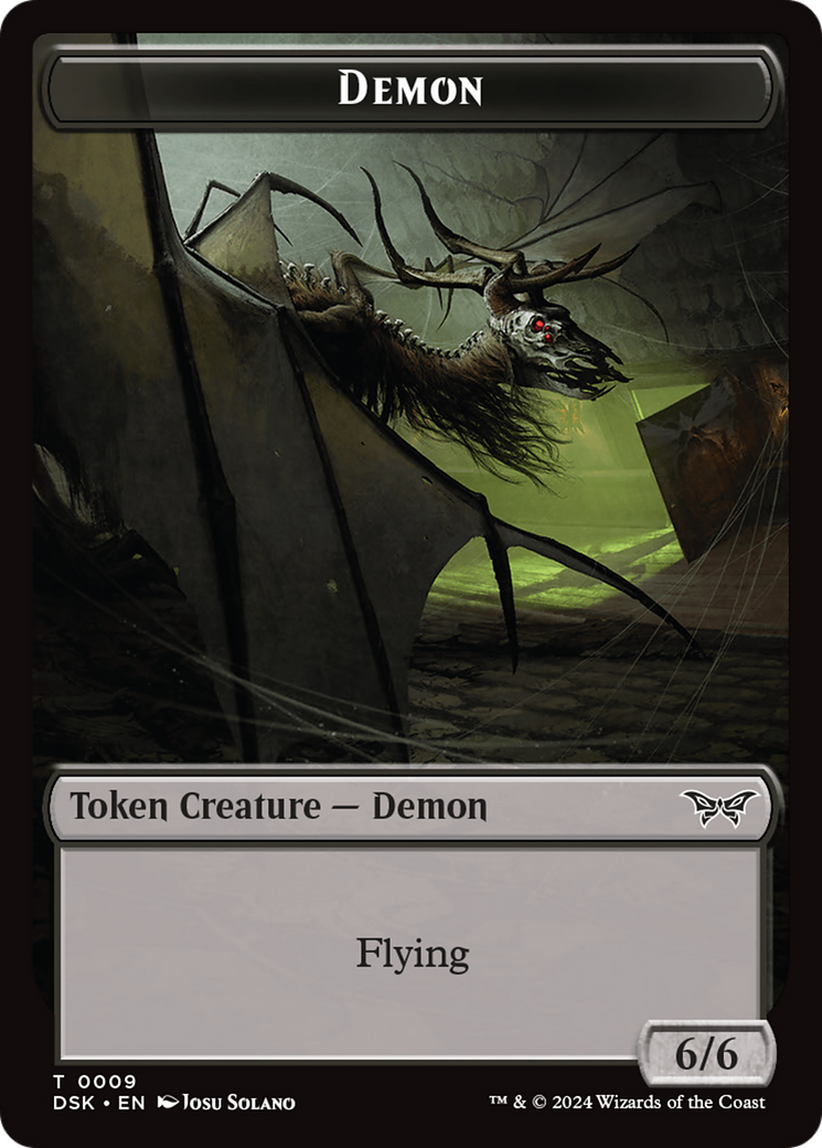 Demon // Manifest Double-Sided Token [Duskmourn: House of Horror Tokens] | Odin's Place