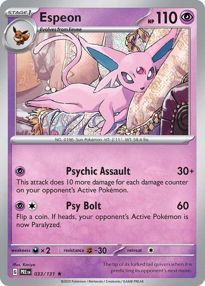 Espeon (033/131) [Scarlet & Violet: Prismatic Evolutions] | Odin's Place
