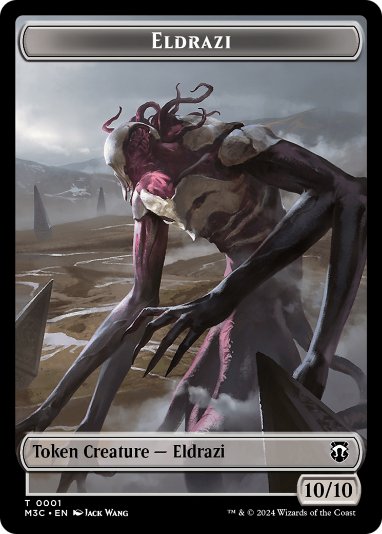 Spirit (Ripple Foil) // Eldrazi Double-Sided Token [Modern Horizons 3 Commander Tokens] | Odin's Place