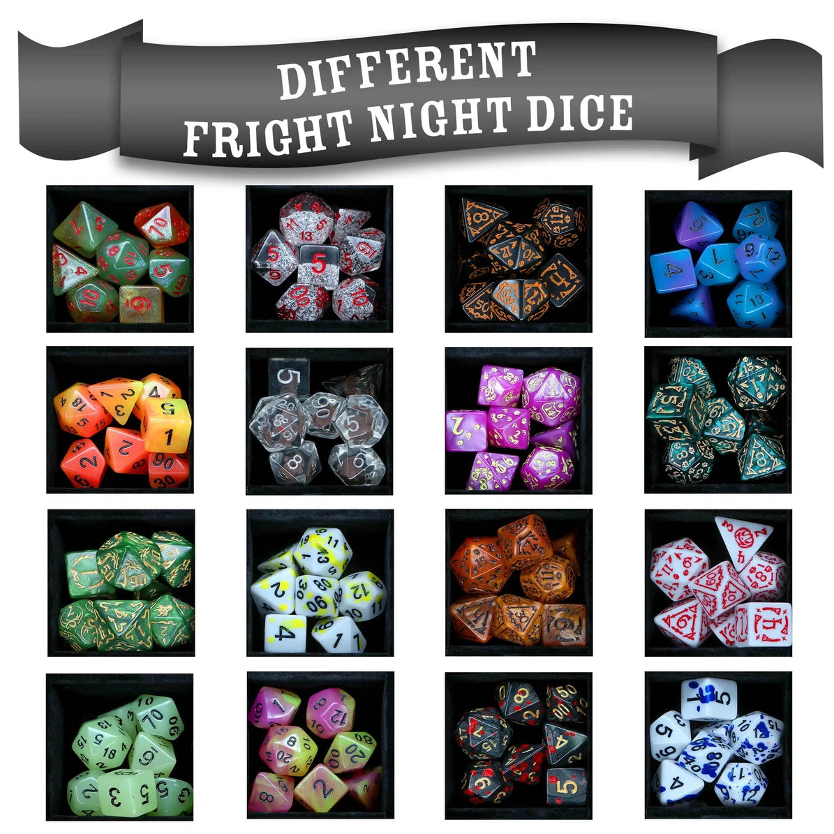 1985 Games: Fright Night Mystery Dice – Spooky Dice, Pin and Sticker Blind Bag | Odin's Place
