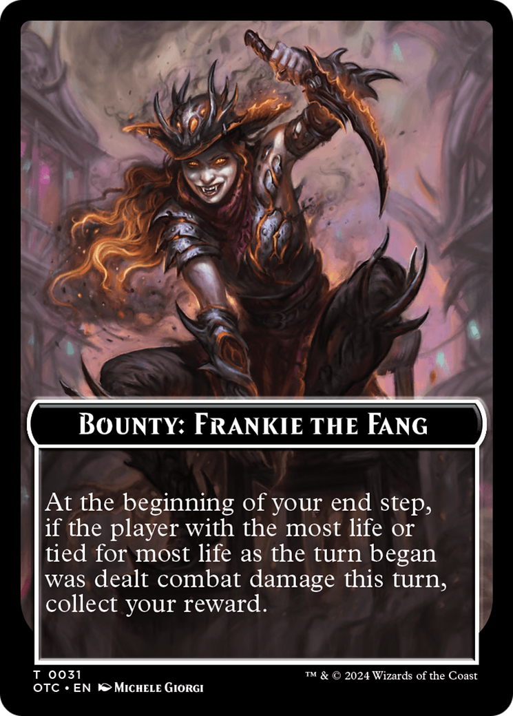 Bounty: Frankie the Fang // Bounty Rules Double-Sided Token [Outlaws of Thunder Junction Commander Tokens] | Odin's Place