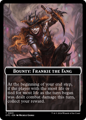 Bounty: Frankie the Fang // Bounty Rules Double-Sided Token [Outlaws of Thunder Junction Commander Tokens] | Odin's Place