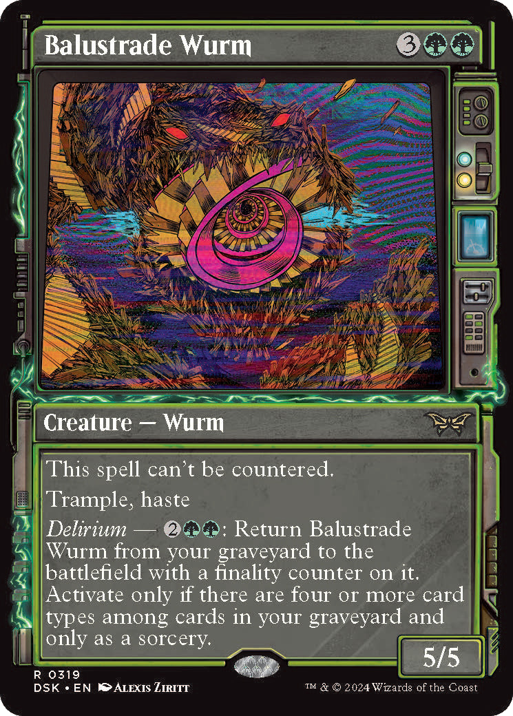 Balustrade Wurm (Showcase) [Duskmourn: House of Horror] | Odin's Place