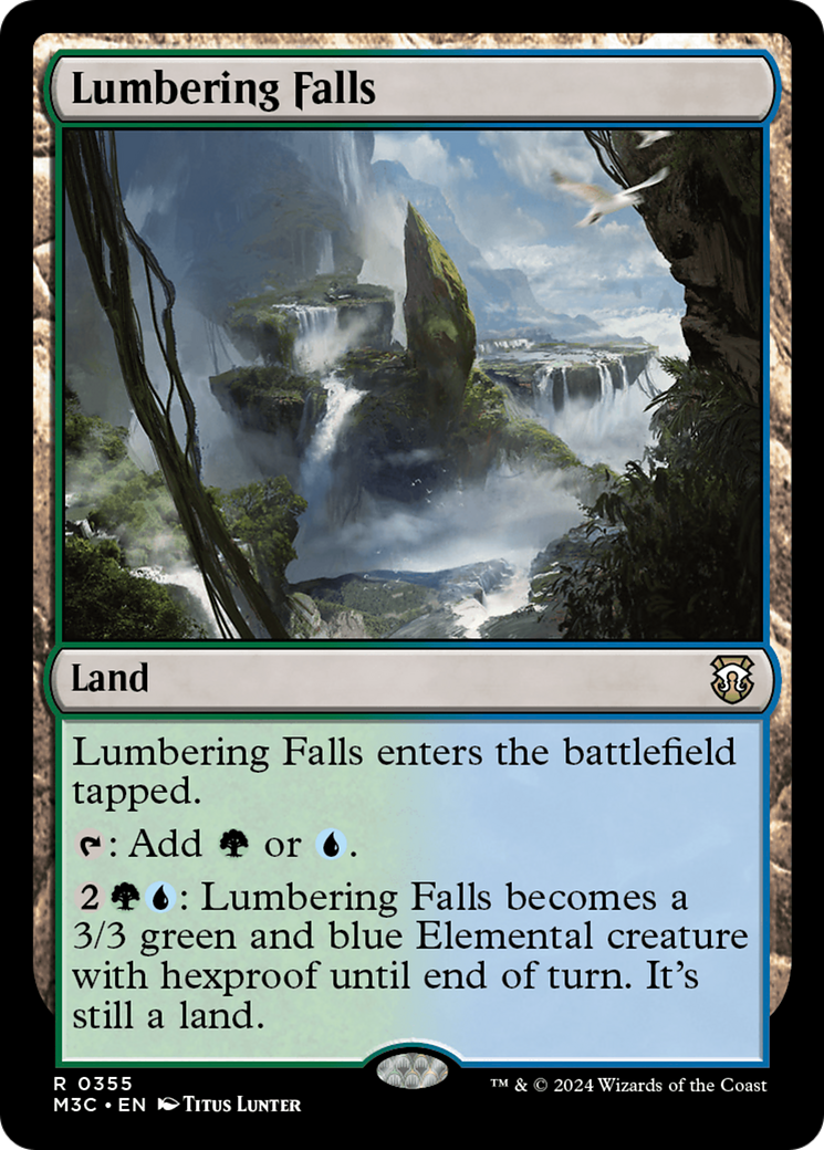 Lumbering Falls (Ripple Foil) [Modern Horizons 3 Commander] | Odin's Place