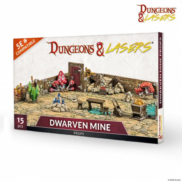 Dungeons and Lasers: Half-Height Walls - Dwarven Mine Props | Odin's Place