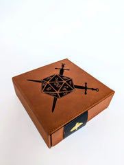 NTSD Gaming Vegan Leather Dice Box, Assorted Styles | Odin's Place
