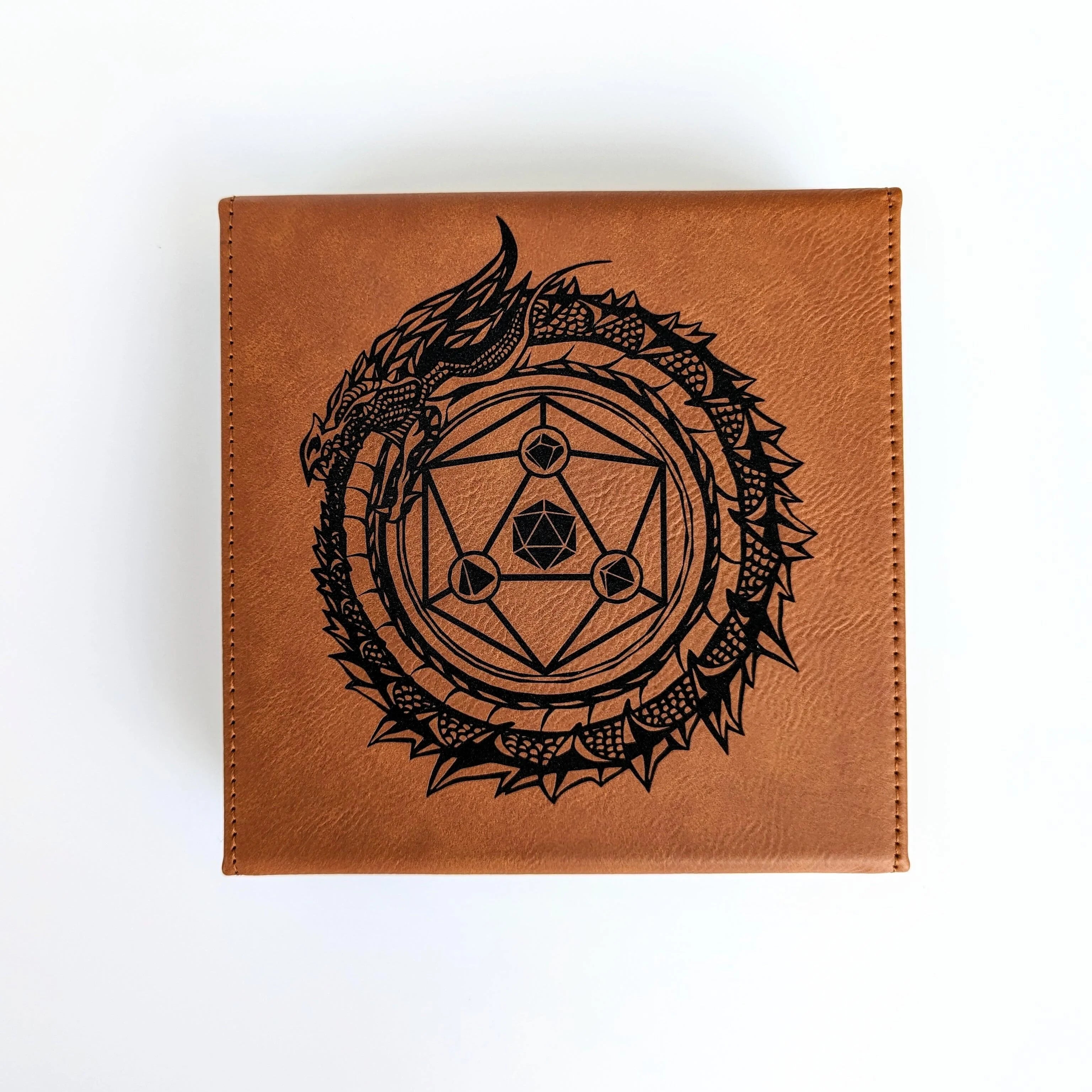 NTSD Gaming Vegan Leather Dice Box, Assorted Styles | Odin's Place