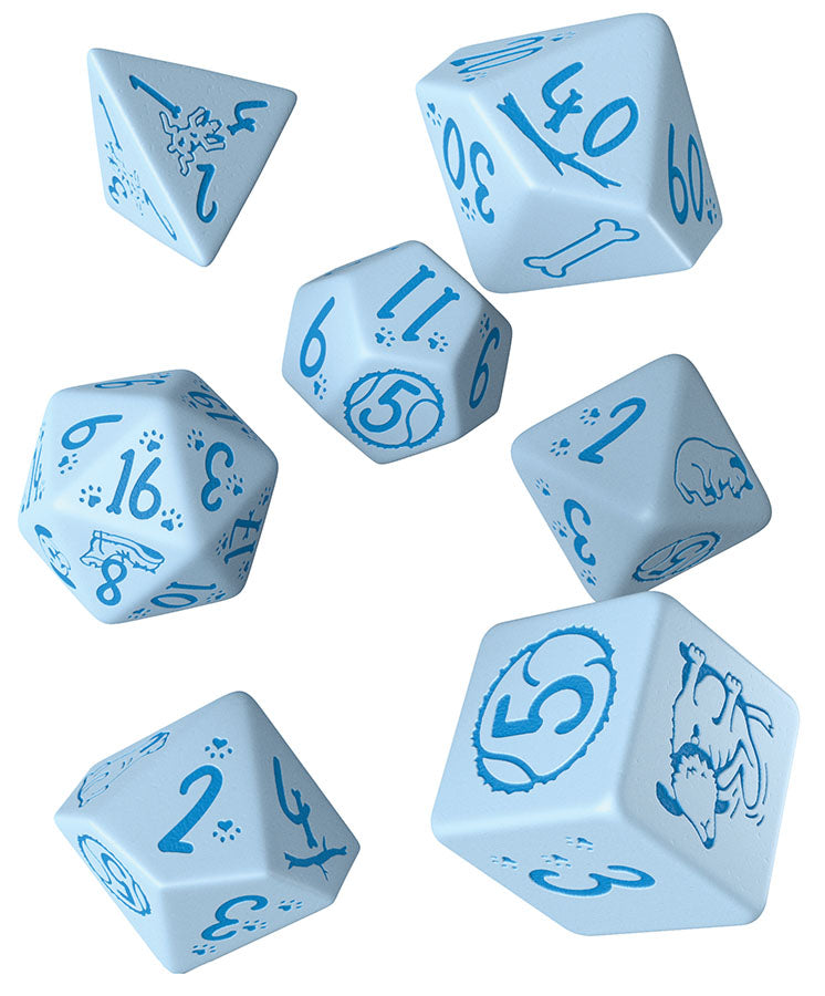 Q Workshop Dogs Poly 7 Dice Set: Max | Odin's Place