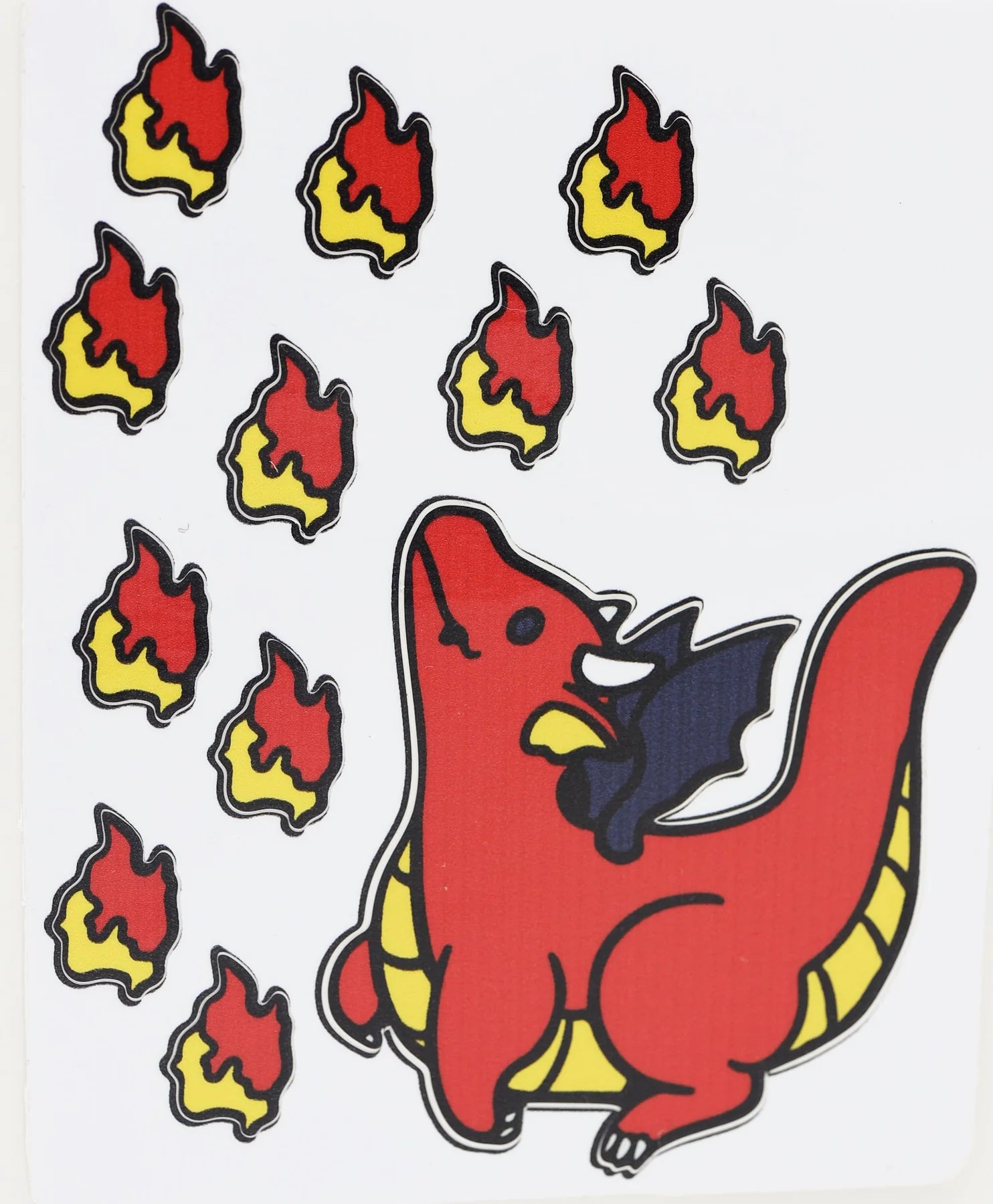 Foam Brain Dragon and Flames Sticker Sheet | Odin's Place