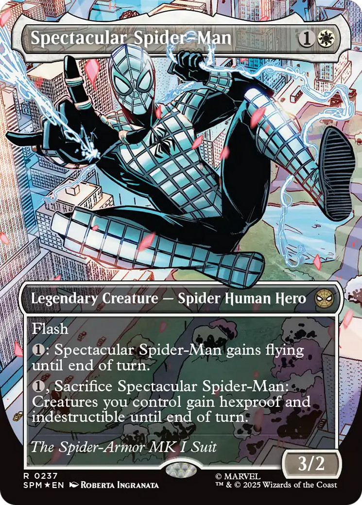 Spectacular Spider-Man (0237) (Borderless) (Textured Foil) [Marvel's Spider-Man] | Odin's Place