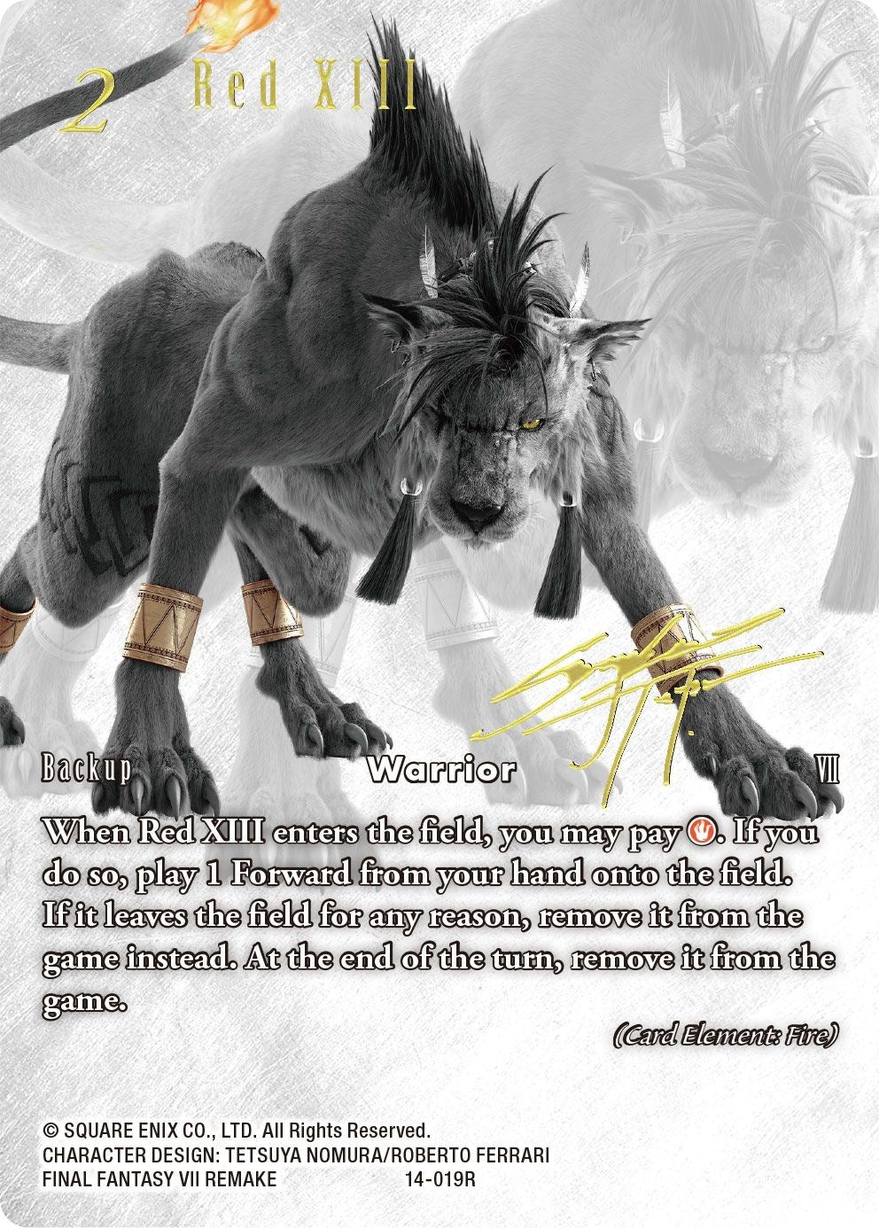 Red XIII (Noir Promo) [Promo Cards] | Odin's Place