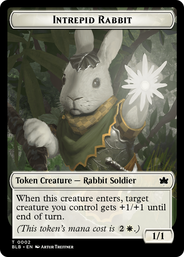 Wall // Intrepid Rabbit Double-Sided Token [Bloomburrow Tokens] | Odin's Place