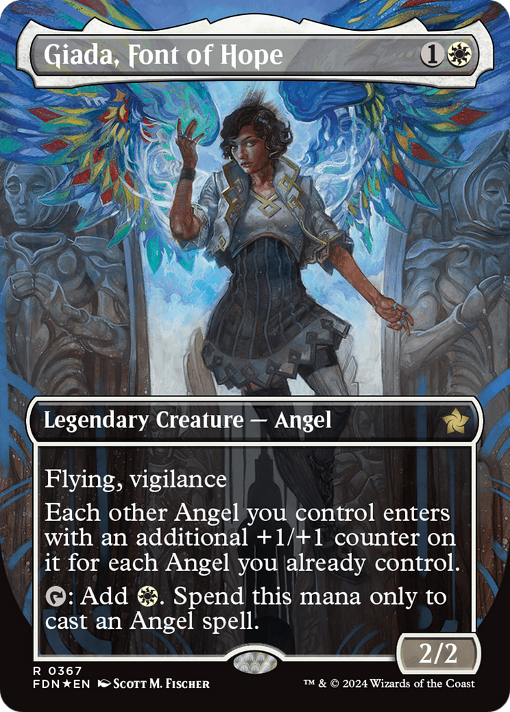Giada, Font of Hope (Borderless) (Mana Foil) [Foundations] | Odin's Place