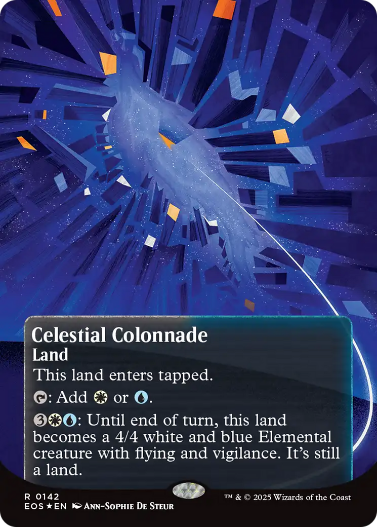 Celestial Colonnade (0142) (Borderless) (Galaxy Foil) [Edge of Eternities: Stellar Sights] | Odin's Place