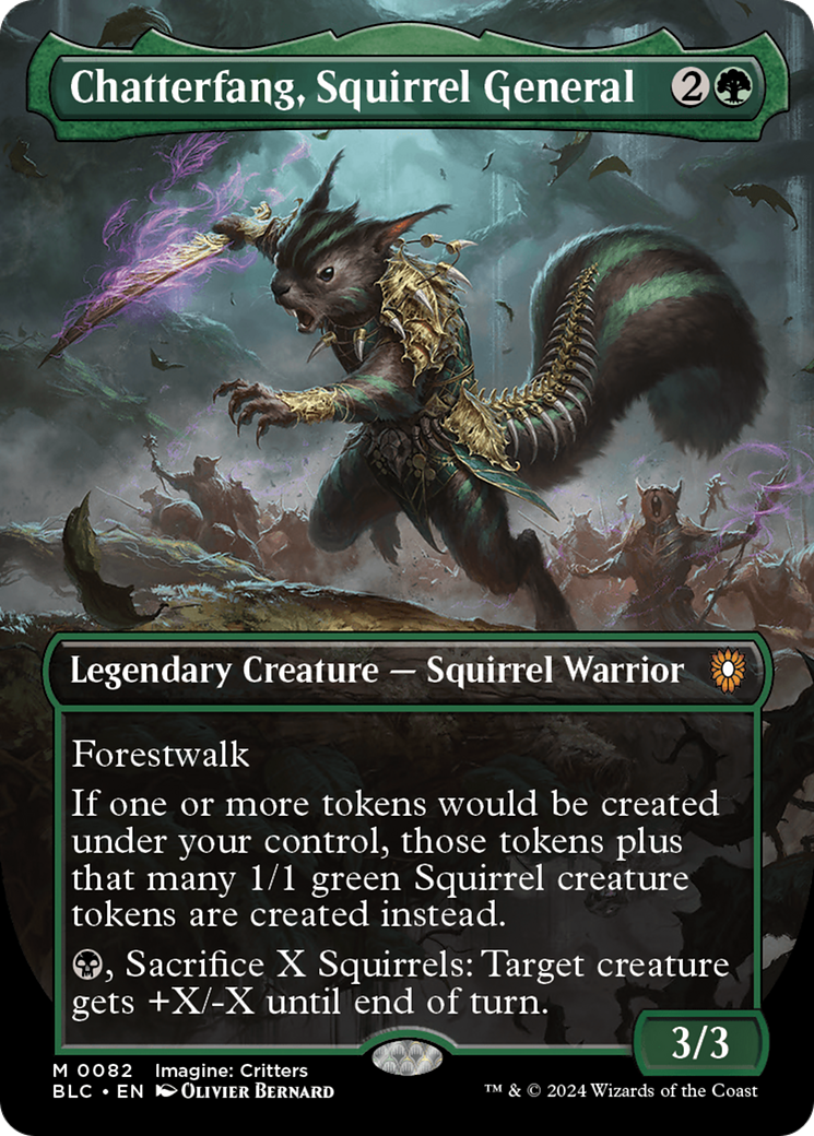 Chatterfang, Squirrel General (Borderless) [Bloomburrow Commander] | Odin's Place
