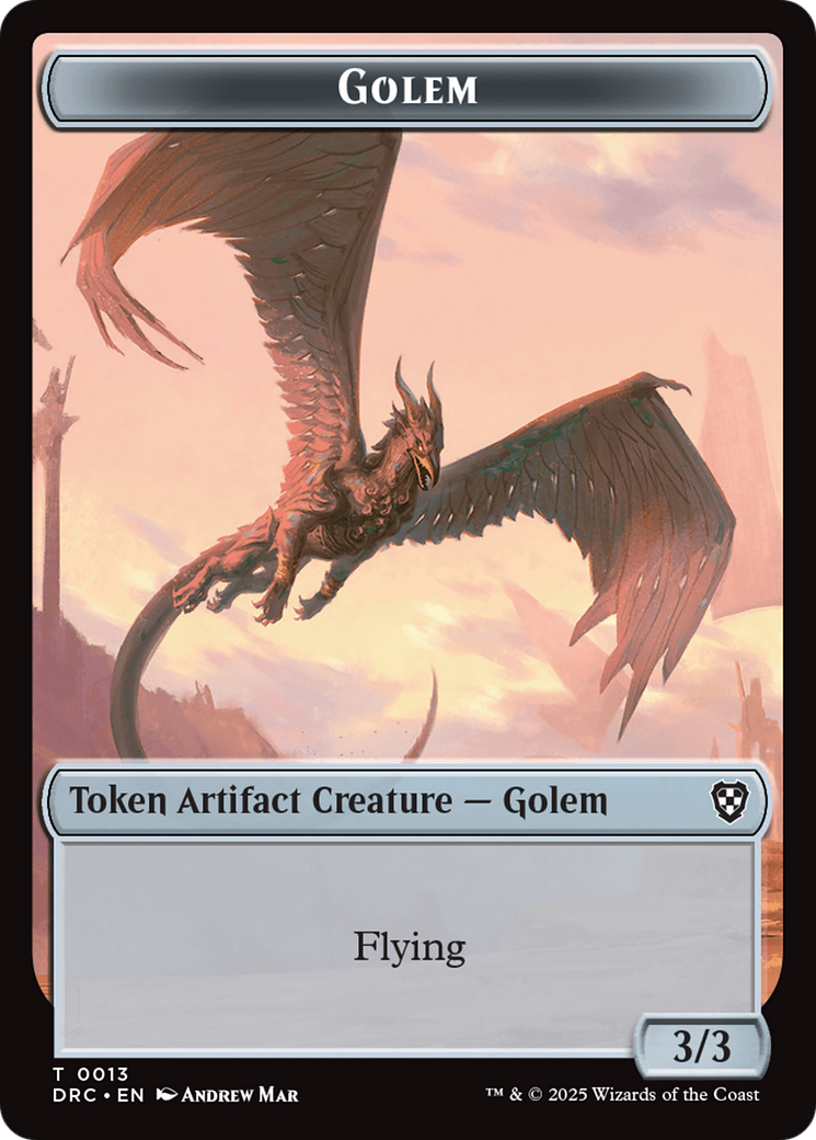 Golem (0013) // Nalaar Aetherjet Double-Sided Token [Aetherdrift Tokens] | Odin's Place
