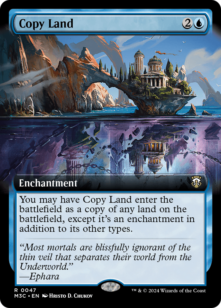 Copy Land (Extended Art) (Ripple Foil) [Modern Horizons 3 Commander] | Odin's Place
