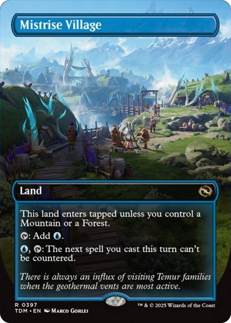 Mistrise Village (Borderless) [Tarkir: Dragonstorm] | Odin's Place