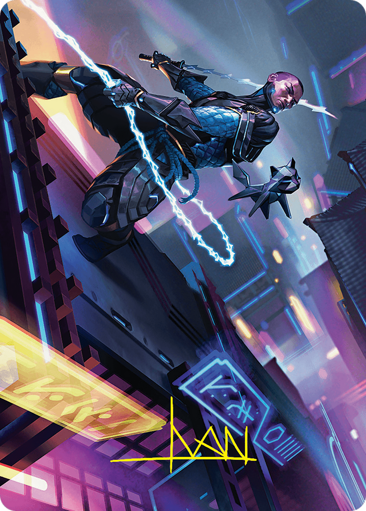 Kaito, Cunning Infiltrator Art Card (51/54) (Gold-Stamped Signature) [Foundations Art Series] | Odin's Place