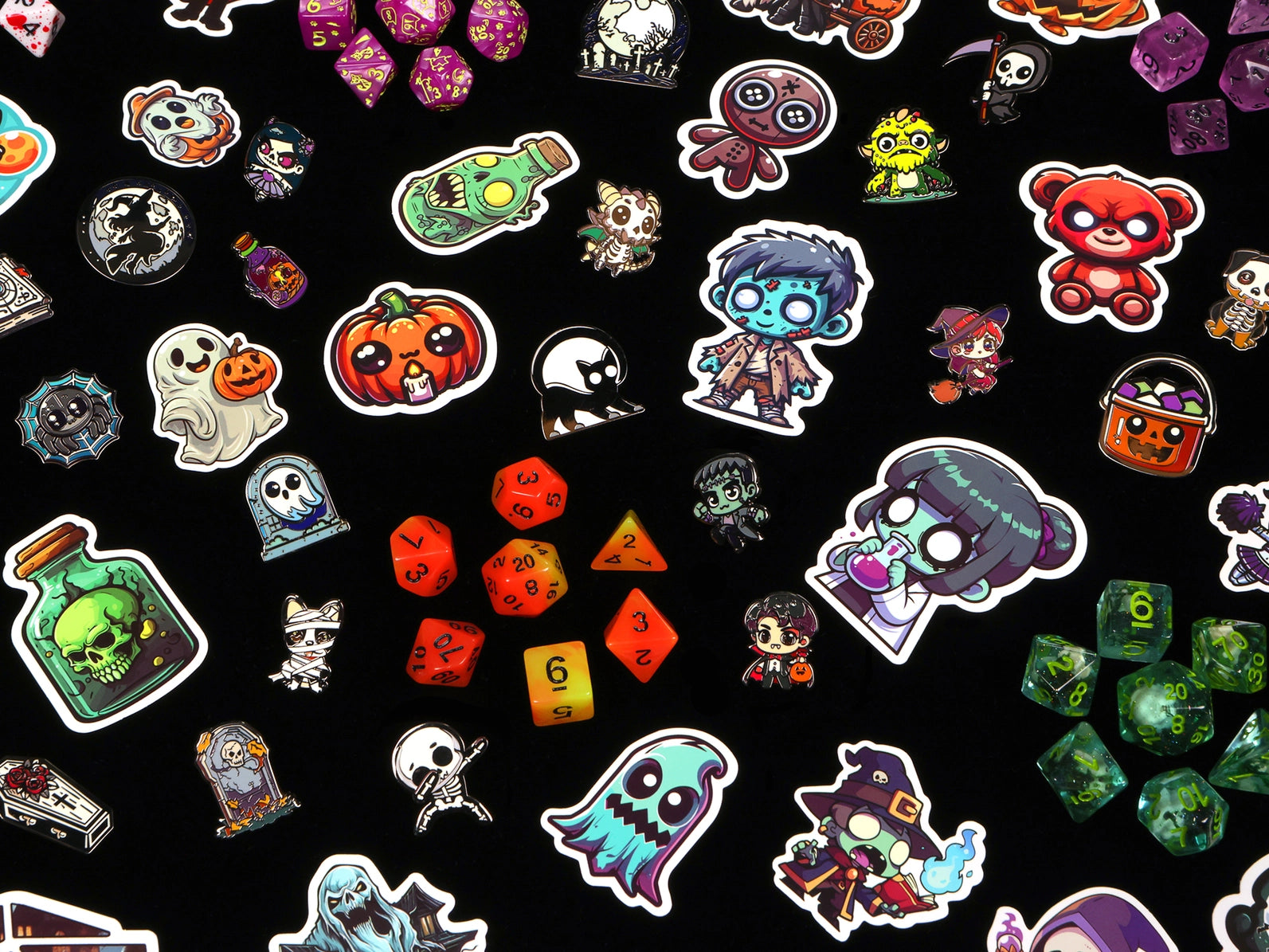 1985 Games: Fright Night Mystery Dice – Spooky Dice, Pin and Sticker Blind Bag | Odin's Place