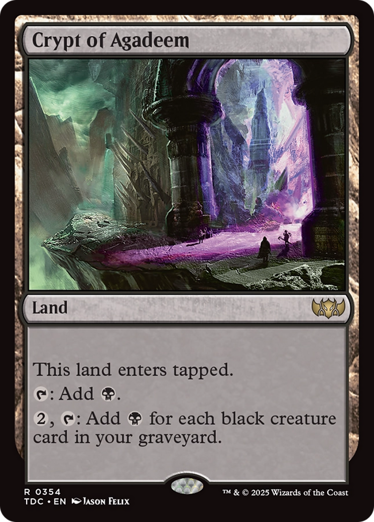 Crypt of Agadeem [Tarkir: Dragonstorm Commander] | Odin's Place