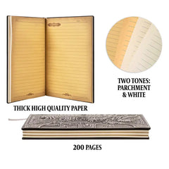QMDirect 3D Faux-Leather Notebook / Journal - Silver Dragon | Odin's Place