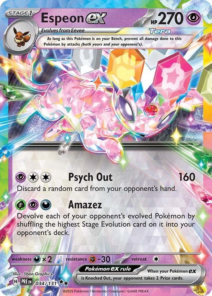 Espeon ex (034/131) [Scarlet & Violet: Prismatic Evolutions] | Odin's Place