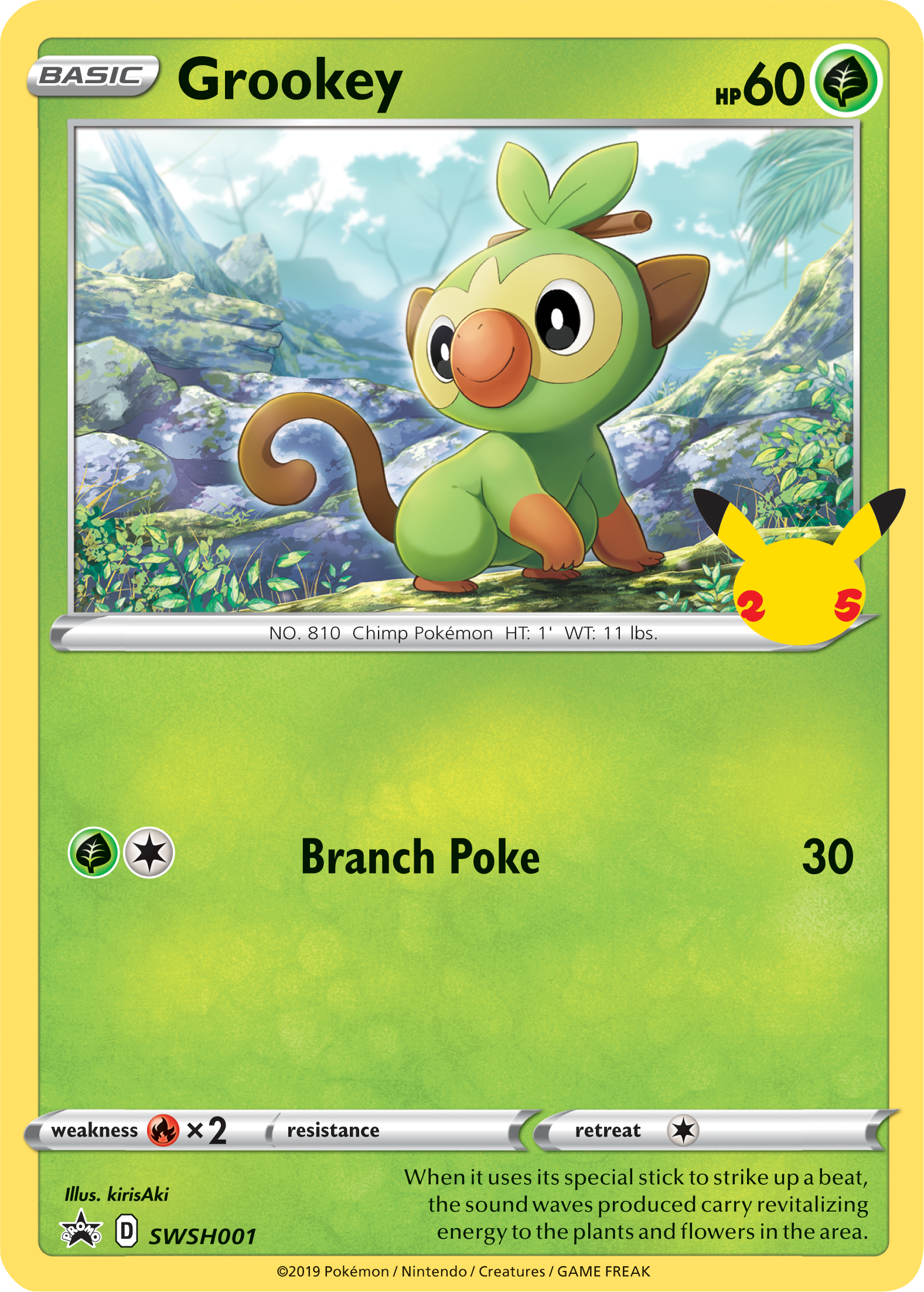 Grookey (SWSH001) (Jumbo Card) [First Partner Pack] | Odin's Place
