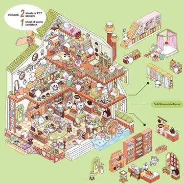 Studio Art Moodioma Kawaii Sticker Story Scene Kit | Odin's Place