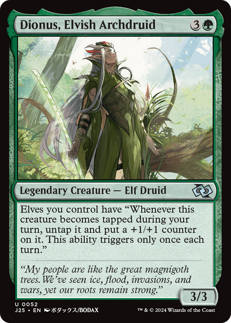 Dionus, Elvish Archdruid (Anime) [Foundations Jumpstart] | Odin's Place