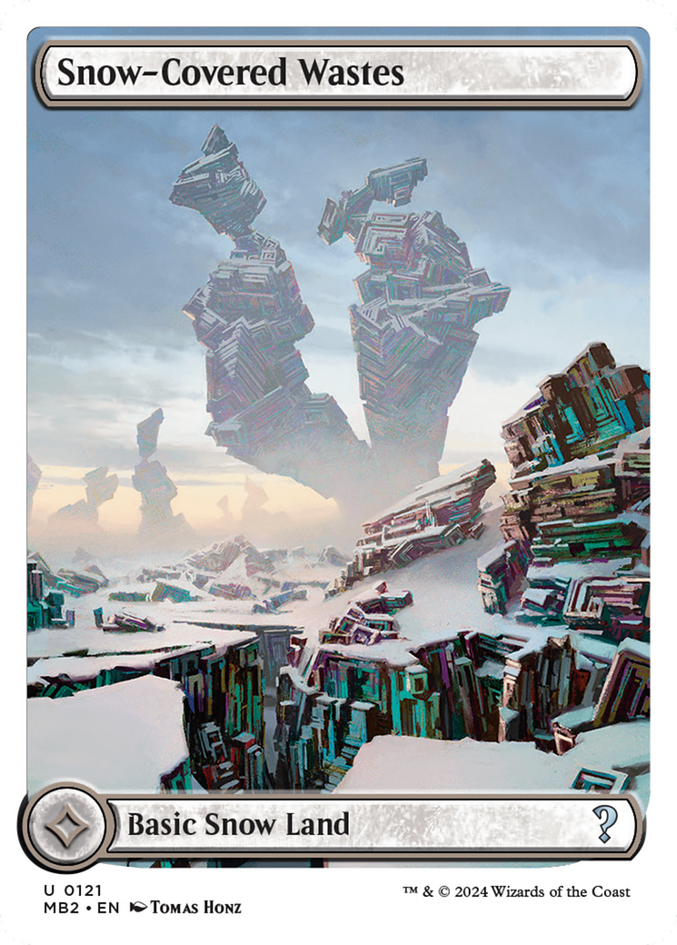 Snow-Covered Wastes (White Border) [Mystery Booster 2] | Odin's Place