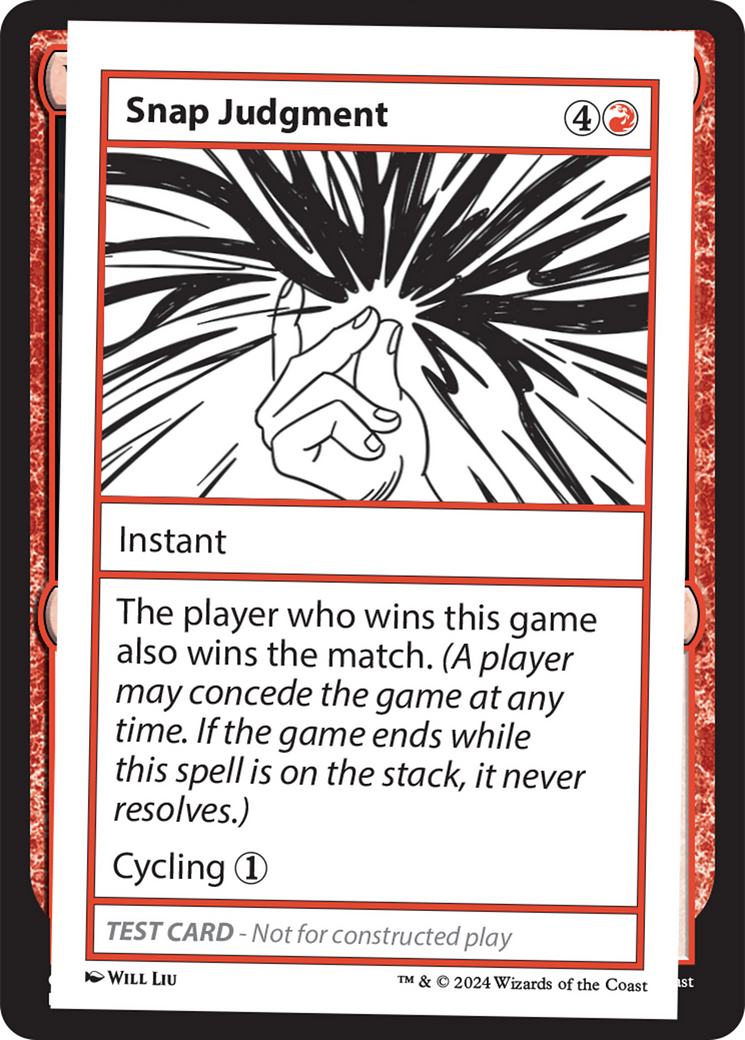 Snap Judgment [Mystery Booster 2 Playtest Cards] | Odin's Place