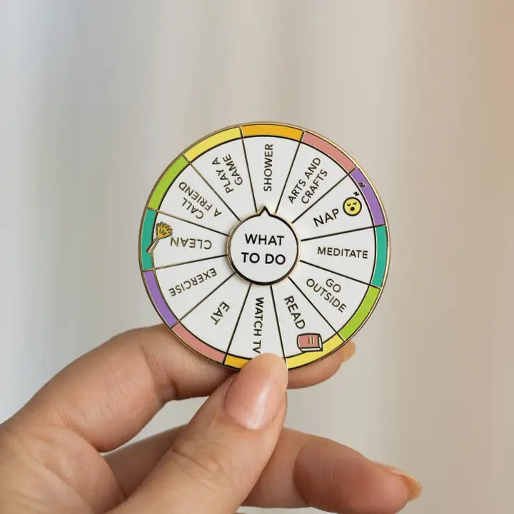 Occasionalish - Spinning What To Do Enamel Pin | Odin's Place