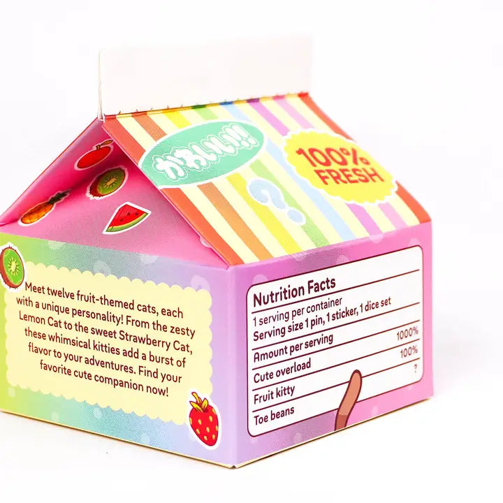 1985 Games: Milk Carton Mystery Dice Different Fruit Kawaii Cats Blind Box | Odin's Place